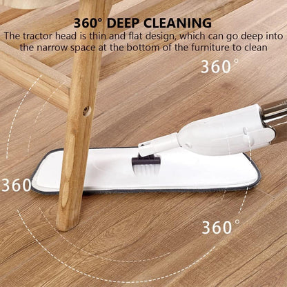 Spray Mop Set with Microfiber Washable Pad, Best 360 Degree Easy Mop