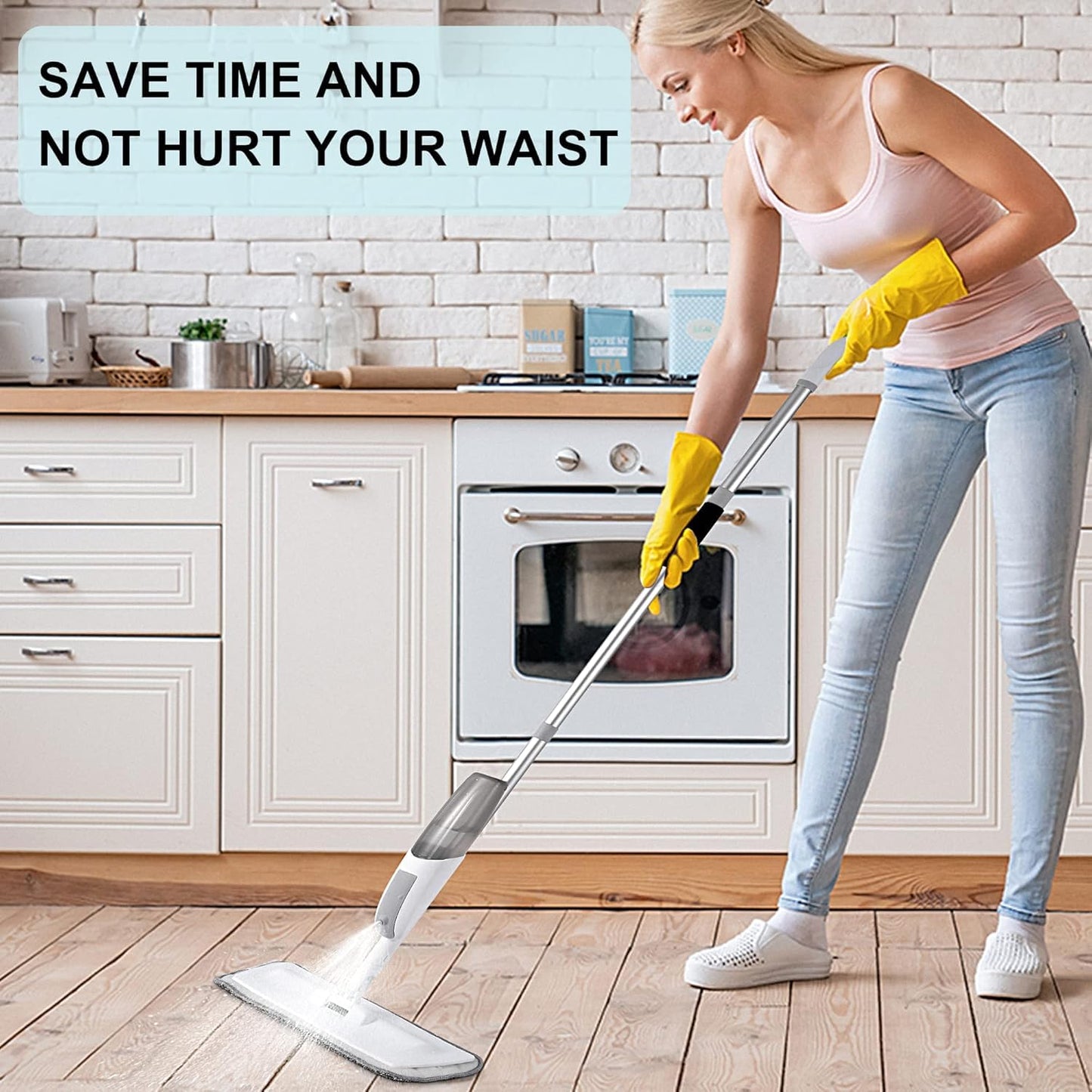 Spray Mop Set with Microfiber Washable Pad, Best 360 Degree Easy Mop