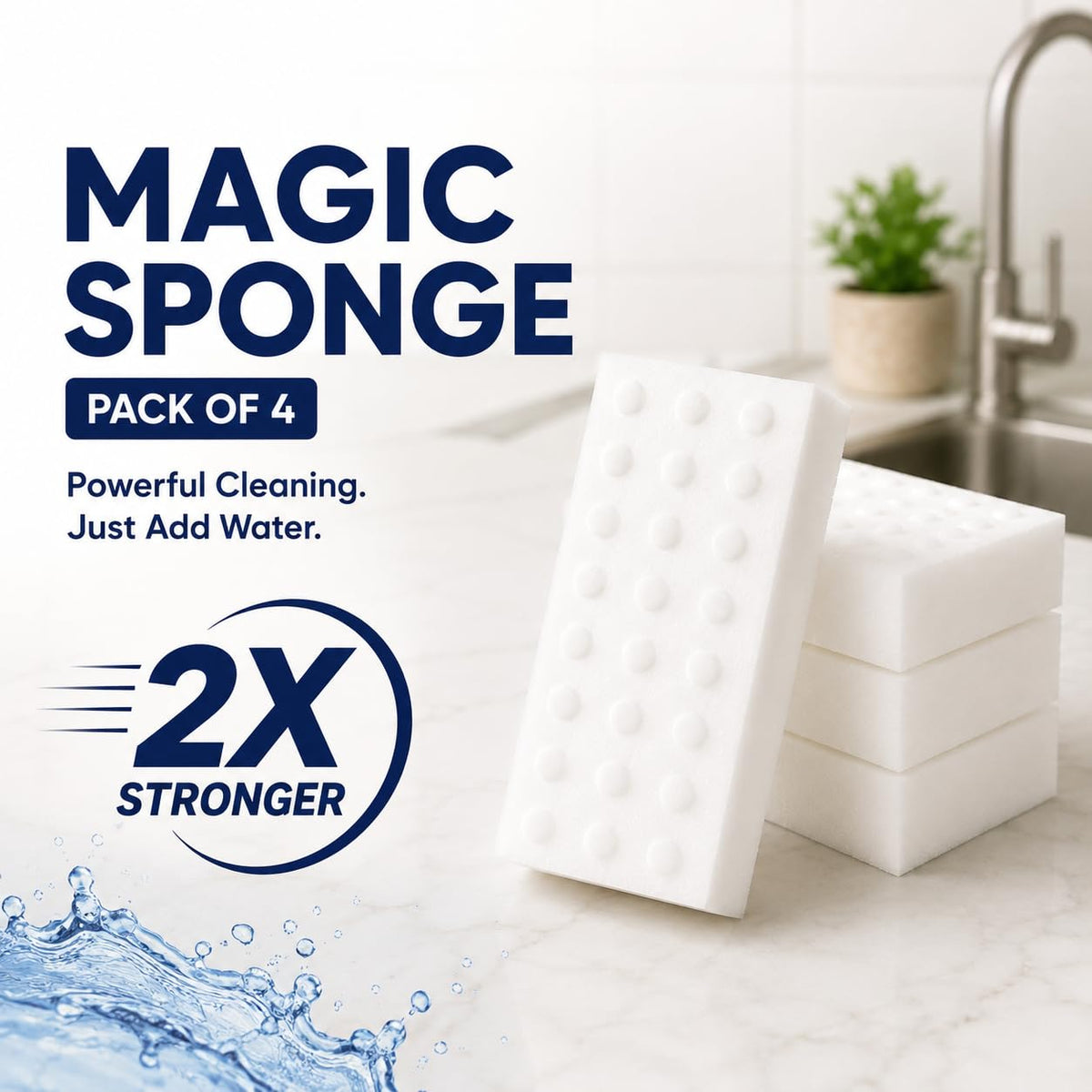🧽 Street Hub Magic Eraser Sponge – Pack of 4