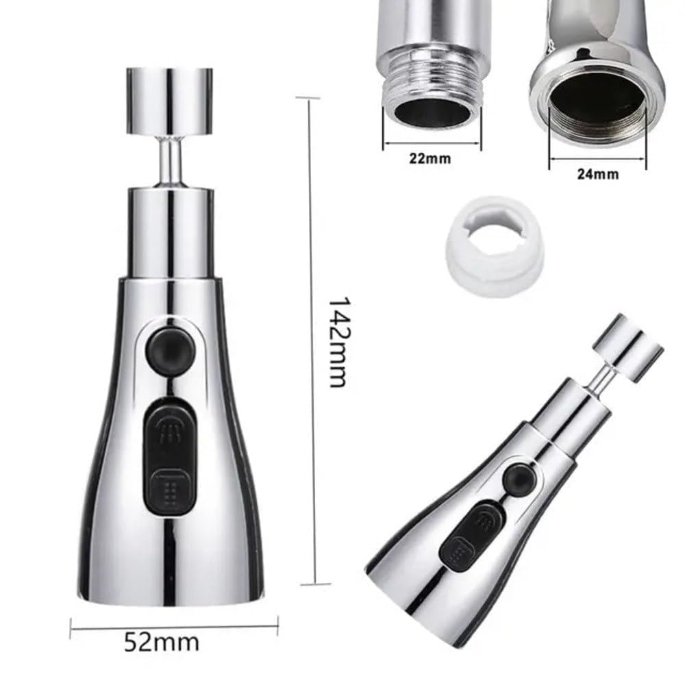 Flexible Tap Extension for Kitchen Sink, 360° Rotating Kitchen Sink Tap