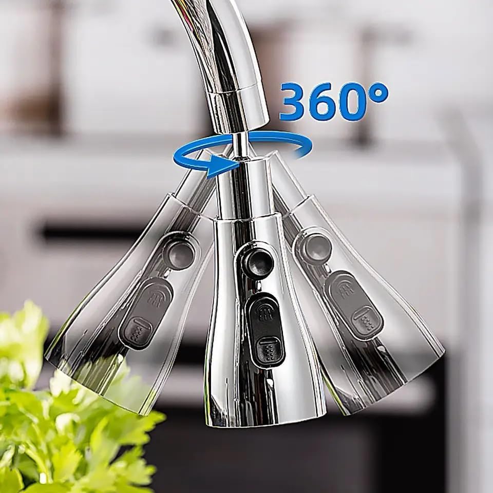 Flexible Tap Extension for Kitchen Sink, 360° Rotating Kitchen Sink Tap