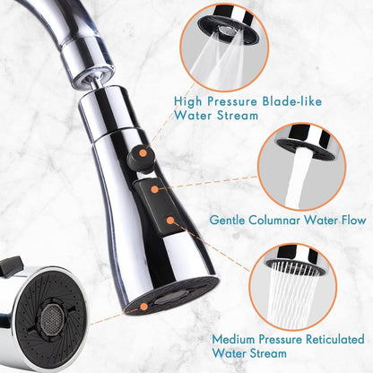 Flexible Tap Extension for Kitchen Sink, 360° Rotating Kitchen Sink Tap