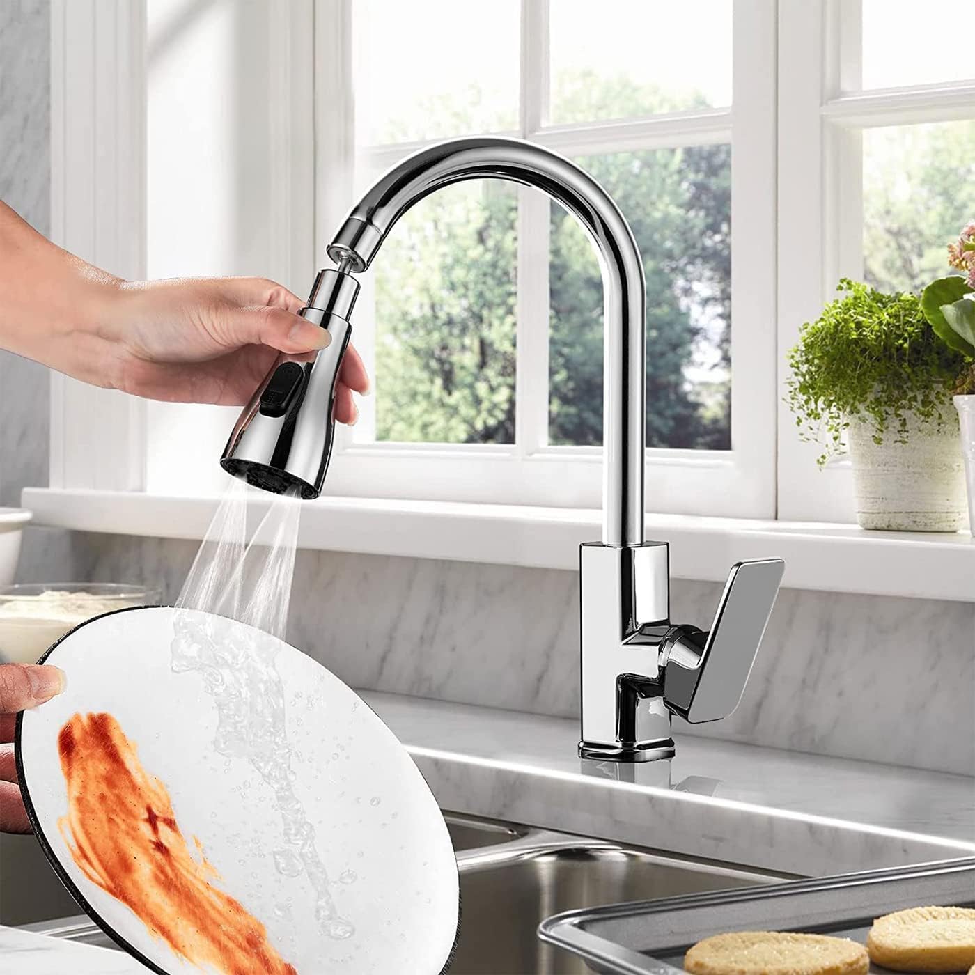 Flexible Tap Extension for Kitchen Sink, 360° Rotating Kitchen Sink Tap