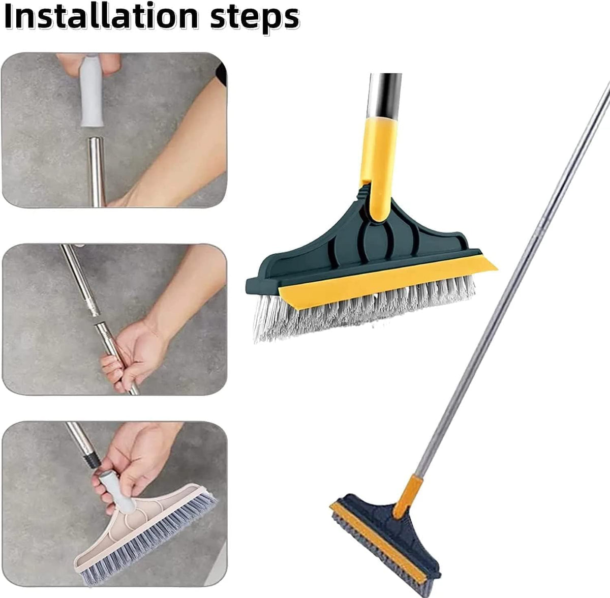 3-in-1 Bathroom Cleaning Brush with Wiper