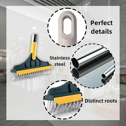 3-in-1 Bathroom Cleaning Brush with Wiper